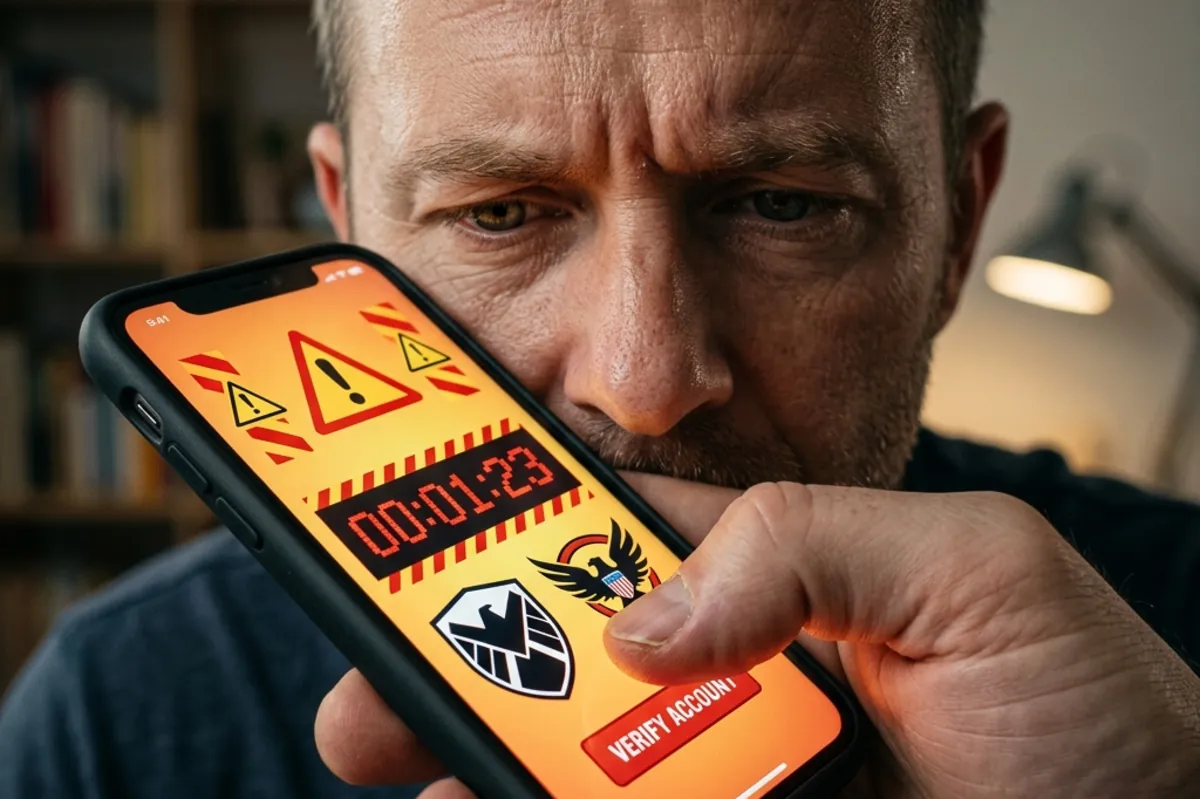 How scams stack urgency, authority, and social proof