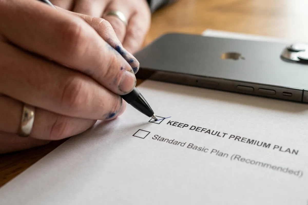 Status quo bias: sticking with an outdated phone plan because switching requires effort