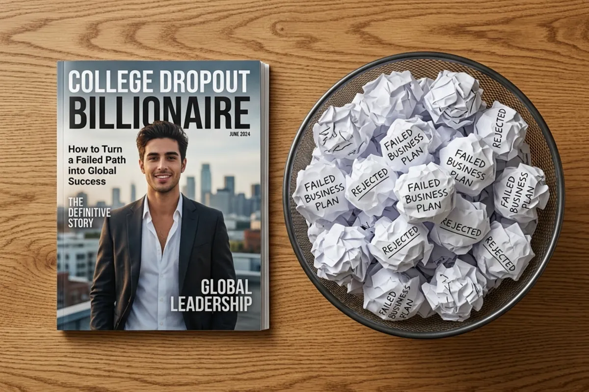 Survivorship bias: we see the billionaire college dropout, but not the thousands who failed
