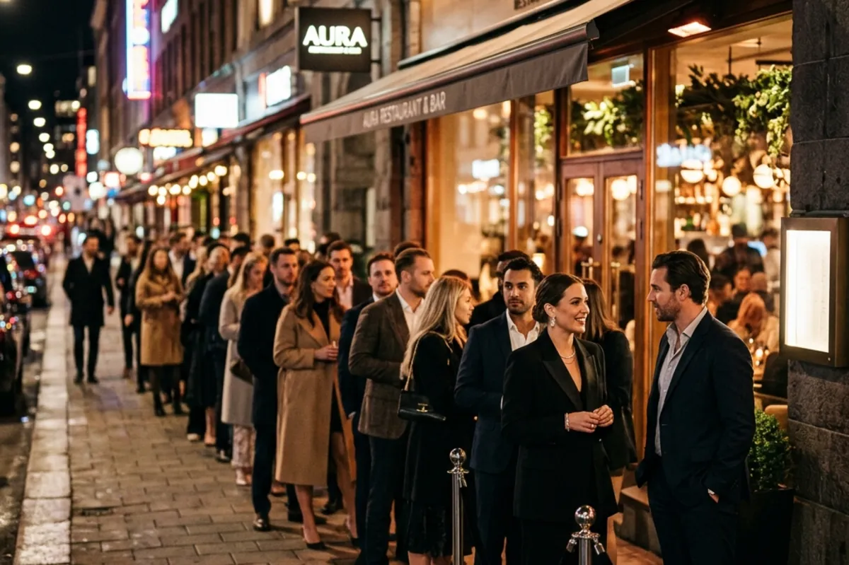 Social proof: the restaurant with the line must be good