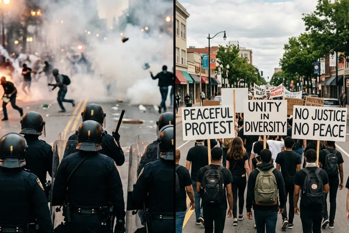 Same event, different networks, incompatible narratives